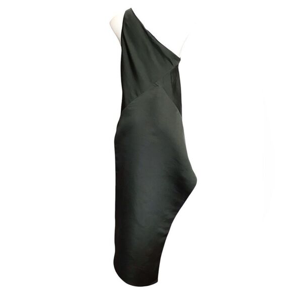 Narciso Rodriquez One Shoulder High Low Hem Satin Blouse Size 44 - Picture 2 of 9